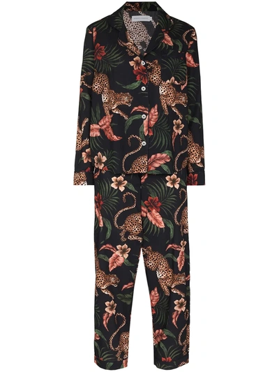 Womens Clothing Nightwear and sleepwear Pyjamas Desmond & Dempsey Kiwi Print Pyjamas in Pink 