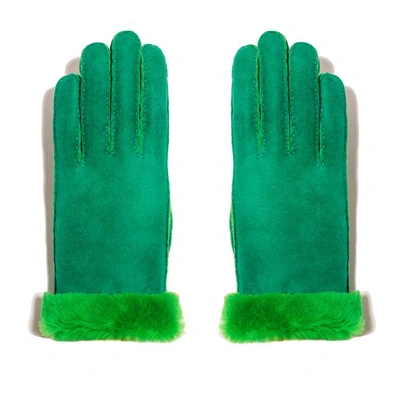 Maison Fabre Shearling Neon Glove - Green