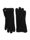 Ugg Tenney Shearling & Suede Gloves In Black