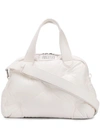 Maison Margiela Glam Slam Quilted Leather Tote Bag In White