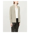 Allsaints Mode Open-front Wool Cardigan In Sage Green Mar