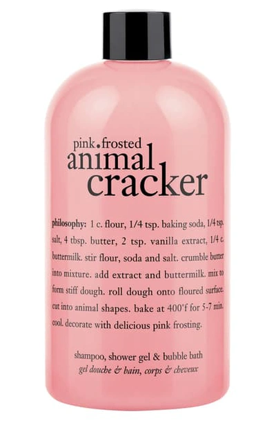 Philosophy Pink Frosted Animal Cracker Shampoo, Shower Gel & Bubble Bath, 16 oz
