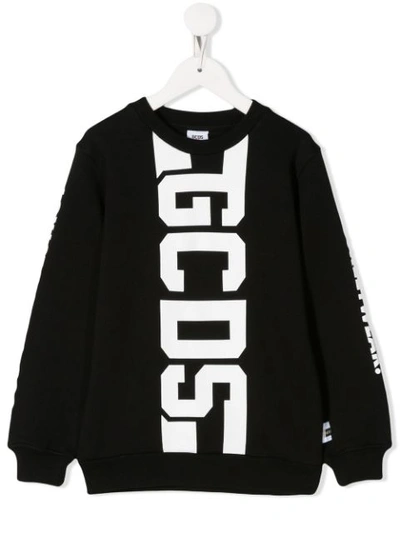 Gcds Kids' Sweatshirt With Black Vertical Logo
