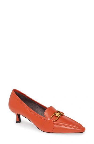 Jeffrey Campbell Pointed Toe Pump In Orange Leather