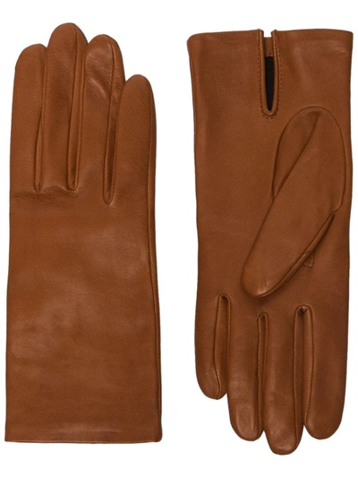 Agnelle Brown Kate Leather Gloves