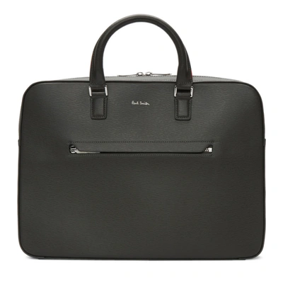 Paul Smith Zip-around Logo Laptop Bag In 70 Grey