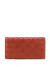 Bottega Veneta Intrecciato Leather Continental Wallet In Brown