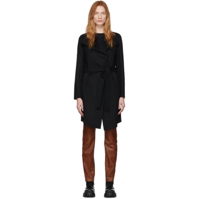 Mackage Laila Wool Wrap Coat In Black