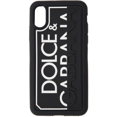 Dolce & Gabbana Dolce And Gabbana Black Logo Iphone X Case In 8b438 Black