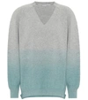 Stella Mccartney Gradient-pattern Cashmere And Wool-blend Jumper In Grey