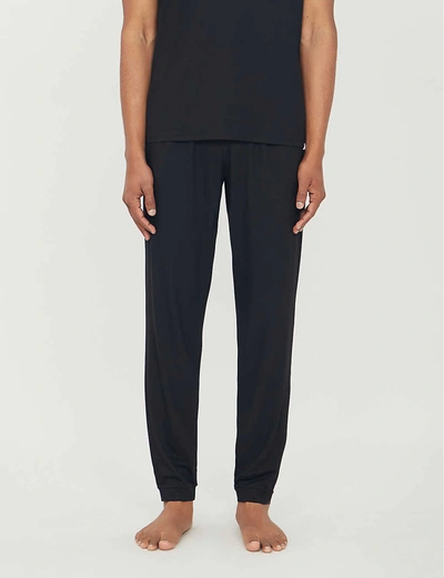 Derek Rose Marlowe Stretch-jersey Pyjama Bottoms In Black