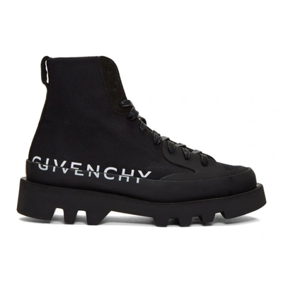 Givenchy Canvas boots Givenchy Canvas Star Sneaker Boots in Black | FWRD main image 3