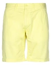 Sun 68 Man Shorts & Bermuda Shorts Yellow Size 31 Cotton, Elastane