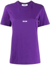 Msgm Logo Print T-shirt In Purple