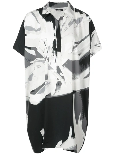 Natori Printed Kaftan Dress In Black