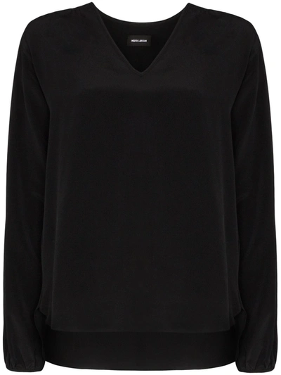 Marta Larsson Farrah Bat-sleeve Blouse In Black