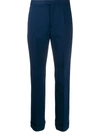 Maison Margiela Cropped Tailored Trousers In Blue