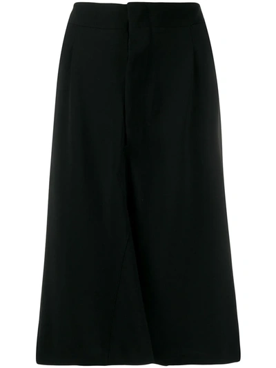 Maison Margiela High-waisted Midi Skirt In Black