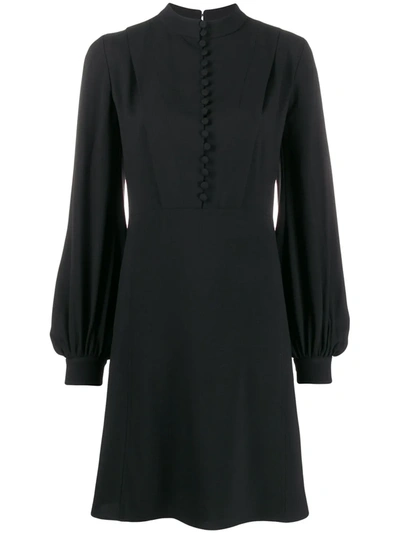 Chloé Buttoned Long Sleeved Dress In Black