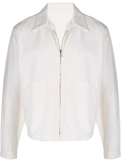 Pre-owned Versace 1980's Tonal Logos Jacket In White