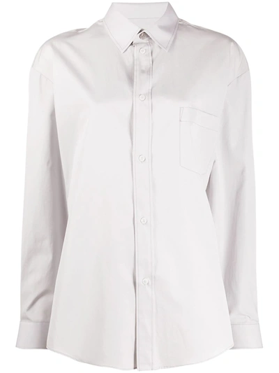 Maison Margiela Fitted Classic Shirt In Grey