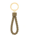 Bottega Veneta Woven Keyring In Green