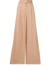 Iro Hastro Belted Twill Wide-leg Pants In Brown