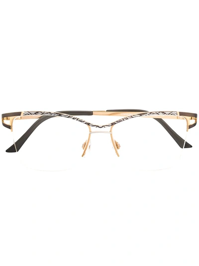 Cazal 1243 Rectangular-frame Glasses In Black