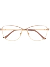 Cazal 1244 Rectangular-frame Glasses In Gold