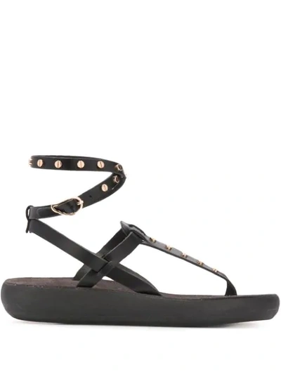 Ancient Greek Sandals Estianails Studded Sandals In Black