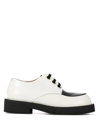 Marni Contrast Brogues In White