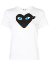 Comme Des Garçons Play Printed Black Heart T-shirt In White