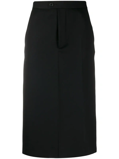 Maison Margiela High-waisted Pencil Skirt In Black
