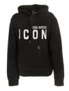 Dsquared2 Icon Logo Hooded Sweatshirt In Black