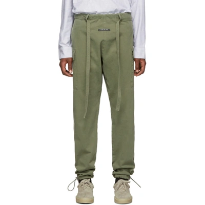 Fear Of God Core Logo Patch Track Pants In 310armygrn