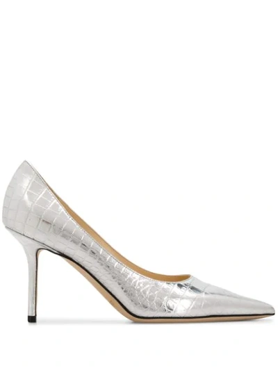 Jimmy Choo Love 85mm Pumps In Silver