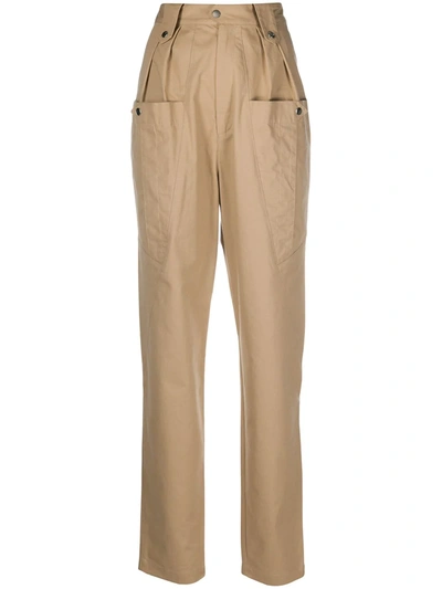 Isabel Marant High-waisted Trousers In Neutrals
