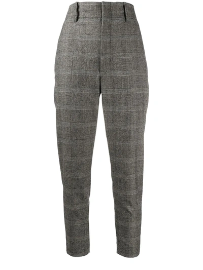 Isabel Marant Étoile Check Print Trousers In Black