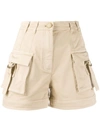 Balmain Utility Pocket Shorts In Brown