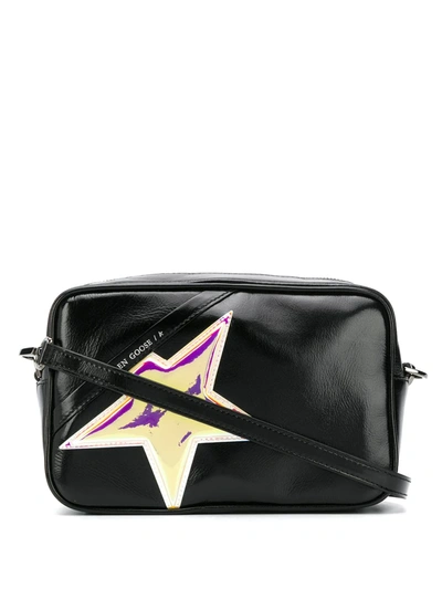 Golden Goose Star-embellished Crossbody Bag In Black