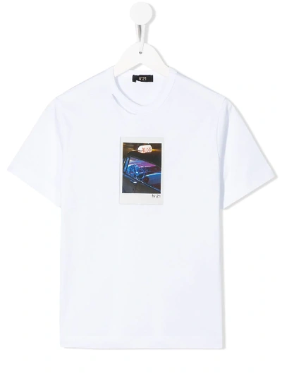 N°21 Teen Photographic-print Logo T-shirt In White