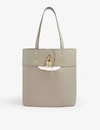 Chloé Aby Leather Tote Bag In Motty Grey