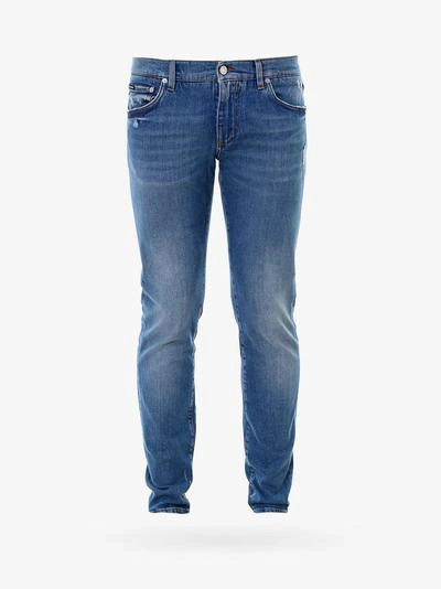 Dolce & Gabbana Washed Skinny-leg Jeans In Blue
