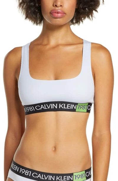 Calvin Klein 1981 Bold Unlined Bralette In Ice Pulp