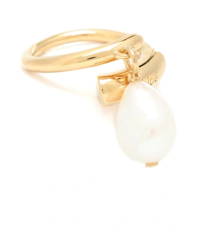 Chloé Gold-tone Darcey Baroque Pearl Drop Ring