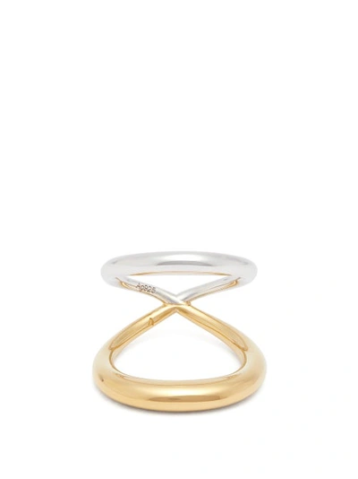 Charlotte Chesnais Gold Vermeil And Sterling Silver Surma Double Ring
