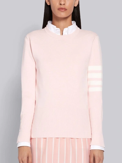 Thom Browne Pink Classic Milano Stitch 4-bar Sweater