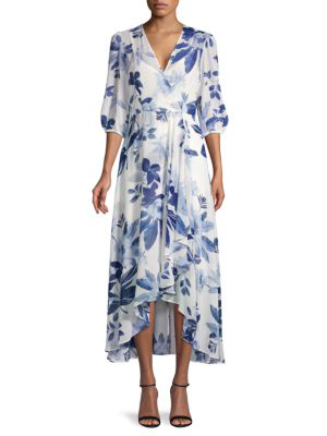 chiffon surplice dress