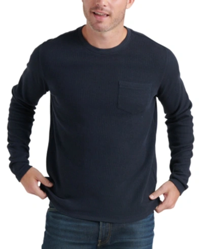 Lucky Brand Men's Ribbed Pocket Sweater In Navy Garment Wash