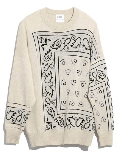 Barrie Bandana Print Sweater In Neutrals